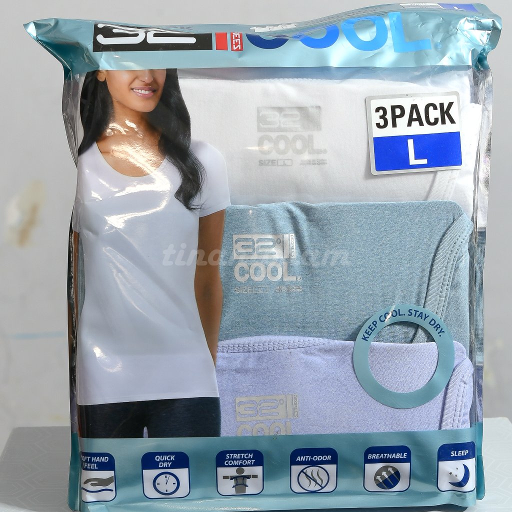 Brand New 32 Degrees Cool Women Tee 3 Pack